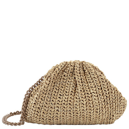 Maria La Rosa, Mini Game Crochet Glow Clutch - Gold