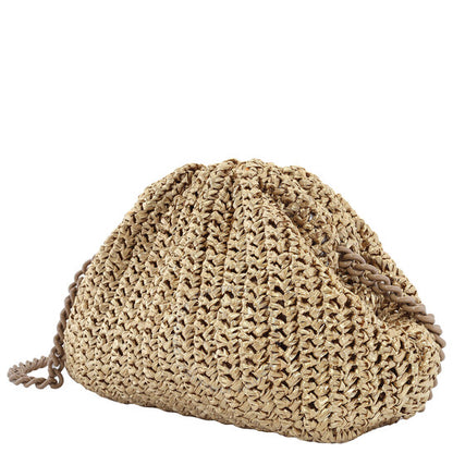 Maria La Rosa, Mini Game Crochet Glow Clutch - Gold