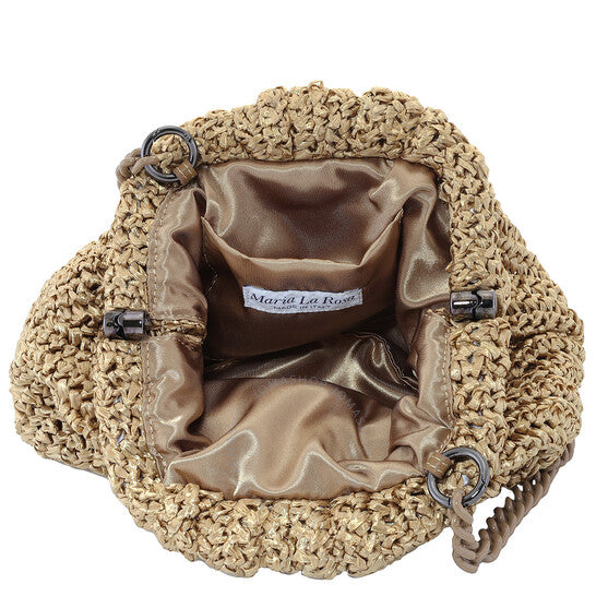 Maria La Rosa, Mini Game Crochet Glow Clutch - Gold