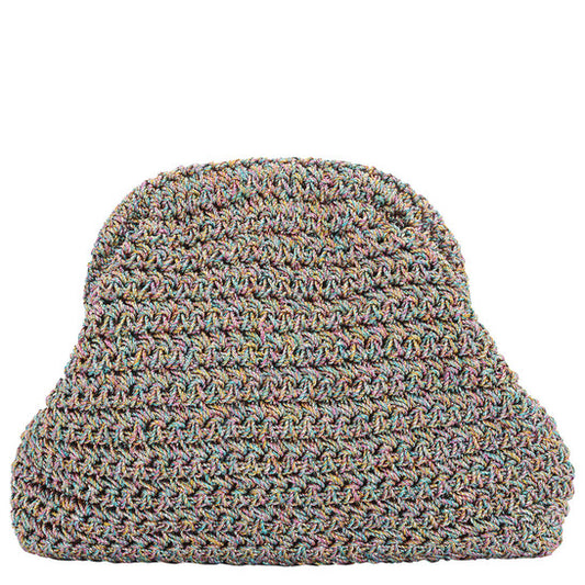 Maria La Rosa, Rainbow Ladies Mini Game Metallic Crochet Clutch