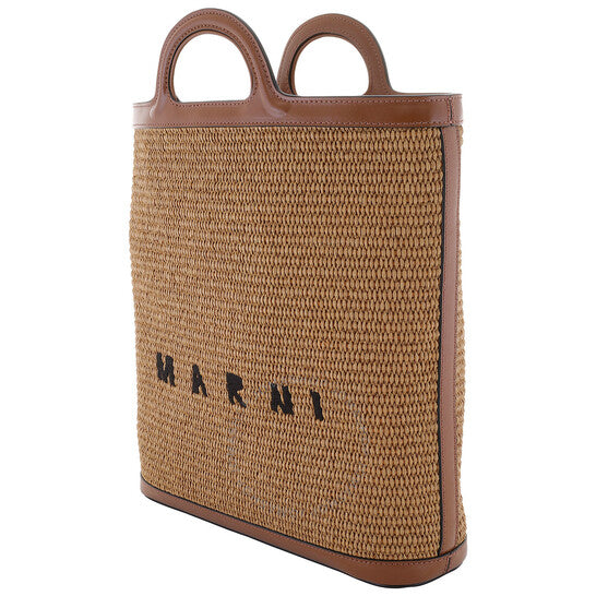 Marni, Raw Sienna Raffia Tropicalia Tote Bag