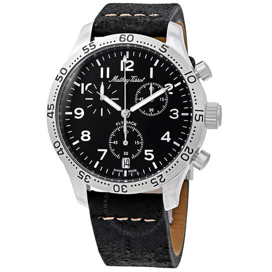 Mathey-Tissot, Flyback Type 21 Chronograph Black Dial Men's Watch