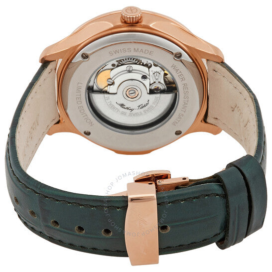 ساعة ماثي تيسوت إدموند 3D أوتوماتيكية للرجال بمينا أخضر