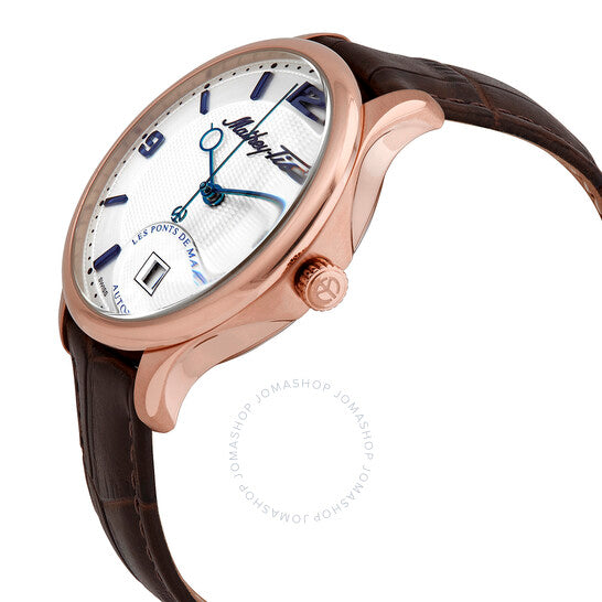 ساعة ماثي تيسوت إدموند أوتوماتيكية للرجال بمينا أبيض