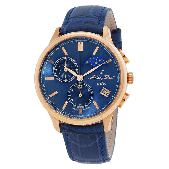 Mathey-Tissot, Edmond G10 Chronograph Quartz Blue Dial Men's Watch