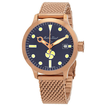 ساعة ماثي تيسوت إليكا أوتوماتيكية للرجال بمينا أزرق