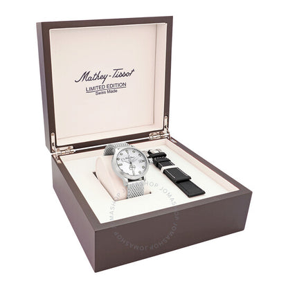 ساعة ماثي تيسوت إليكا أوتوماتيكية للرجال بمينا أبيض