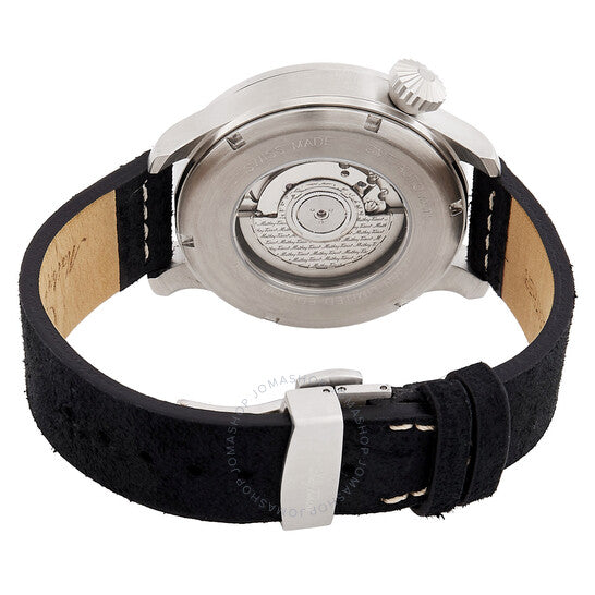 ساعة ماثي تيسوت GMT 293 أوتوماتيكية للرجال بمينا أسود