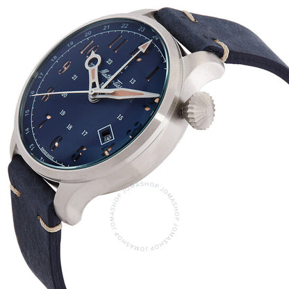 ساعة ماثي تيسوت GMT 293 أوتوماتيكية للرجال بمينا أزرق