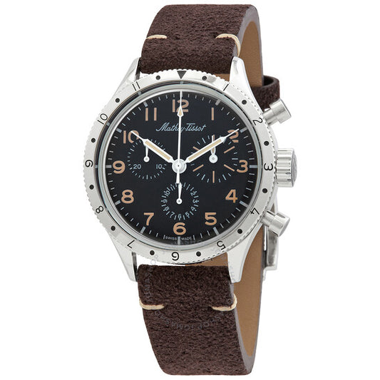 Mathey-Tissot, Homage TYPE XX Chronograph Quartz Black Dial Men's Watch