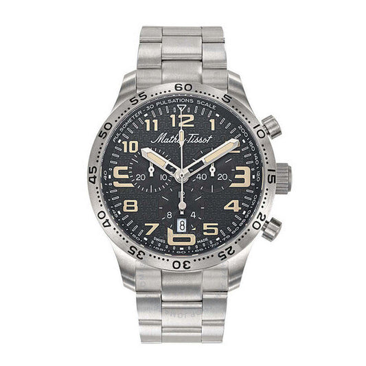 Mathey-Tissot, Type 21 Titanium Chronograph Quartz Black Dial Men's Watch