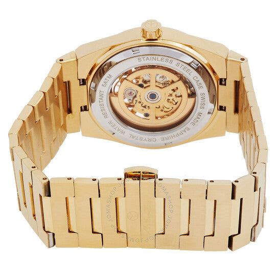 ساعة ماثي تيسوت زيوس سكيليتون أوتوماتيكية للرجال بمينا شامبانيا