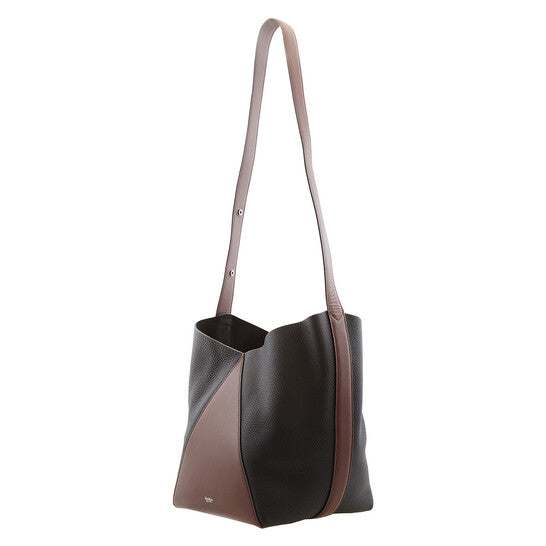 Deer-Print Leather Medium Bucket Bag