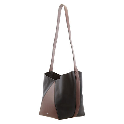 Deer-Print Leather Medium Bucket Bag