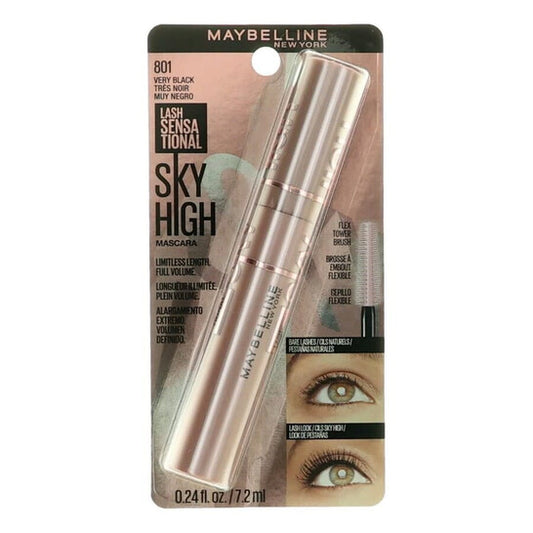 Maybelline, Ladies Lash Sensational Sky High 0.24 oz 801 Very Black Makeup 0