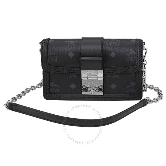 MCM, Ladies Gretl Crossbody in Black Visetos