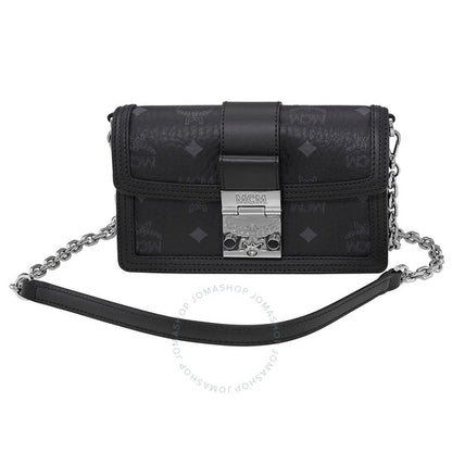 MCM, Ladies Gretl Crossbody in Black Visetos