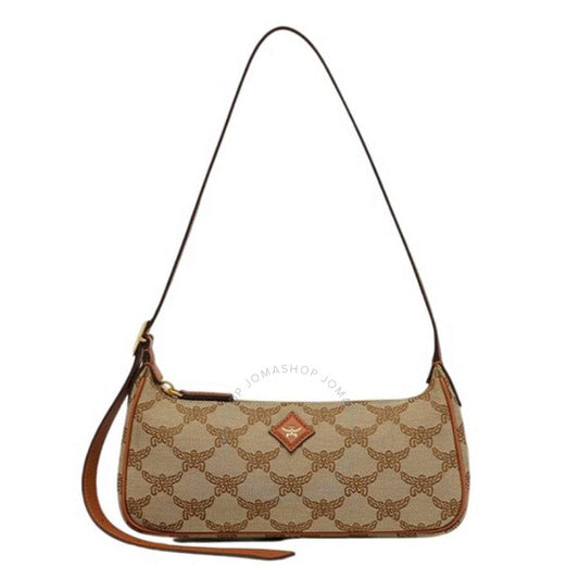 MCM, Lauretos Jacquard Small Himmel Shoulder Bag
