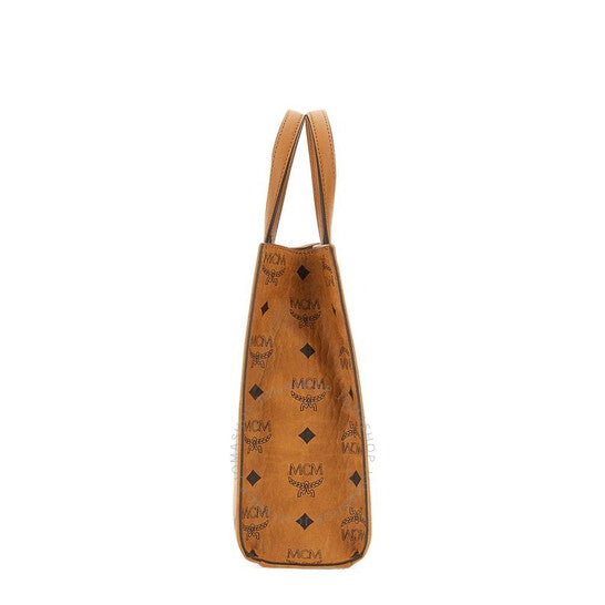 MCM, Mini Aren Tote Bag In Visetos Cognac
