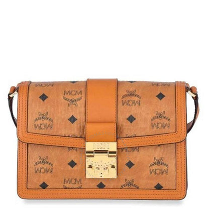 MCM, Visetos Tracy Shoulder Bag - Cognac