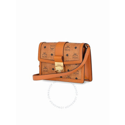 MCM, Visetos Tracy Shoulder Bag - Cognac