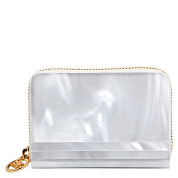 Barbara Marble Resin Coin Purse - Optic White