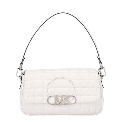 حقيبة كتف مايكل كورس بحزام سلسلة وتفاصيل شعار