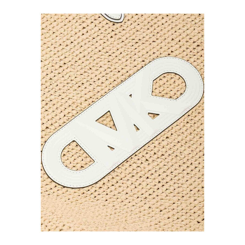 Eliza Extra-Large Empire Logo Straw Tote Bag