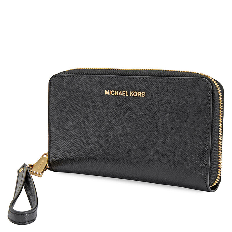Jet Set Travel Large Smartphone Wristlet - Black