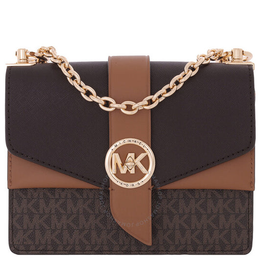 Michael Kors, Ladies Greenwich Small Presbyopia Crossbody Bag - Brown/Acorn