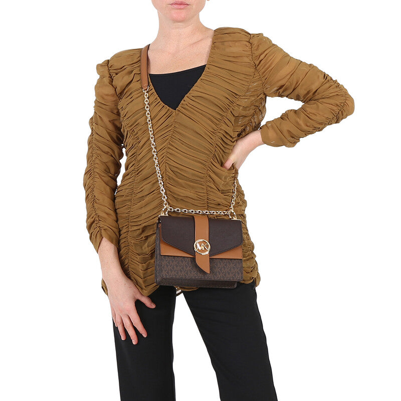 Ladies Greenwich Small Presbyopia Crossbody Bag - Brown/Acorn