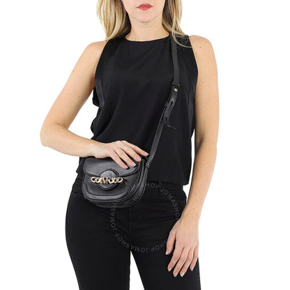 Michael Kors, Ladies Hally Extra-Small Embellished Leather Crossbody Bag - Black