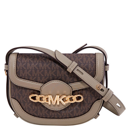 Michael Kors, Ladies Hally Extra-Small Embellished Logo Crossbody Bag- Dusty Sage