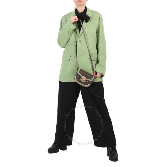 Michael Kors, Ladies Hally Extra-Small Embellished Logo Crossbody Bag- Dusty Sage