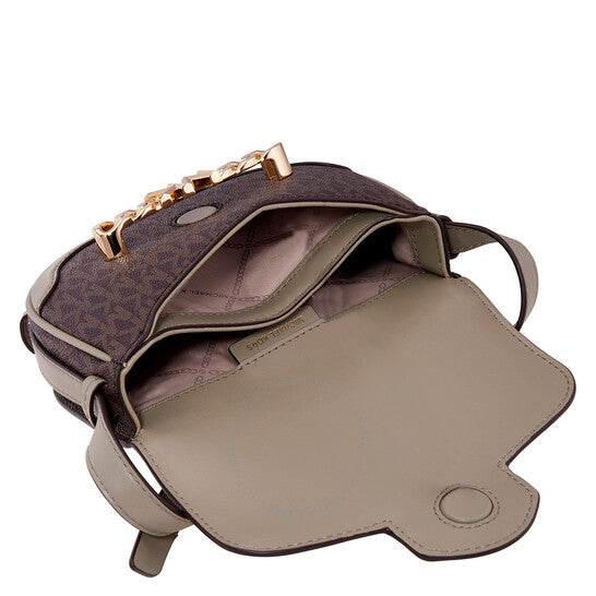 Michael Kors, Ladies Hally Extra-Small Embellished Logo Crossbody Bag- Dusty Sage