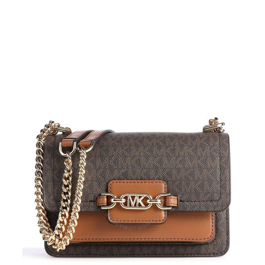 Michael Kors, Ladies Heather Extra-small Logo Crossbody Bag - Brown/Acorn