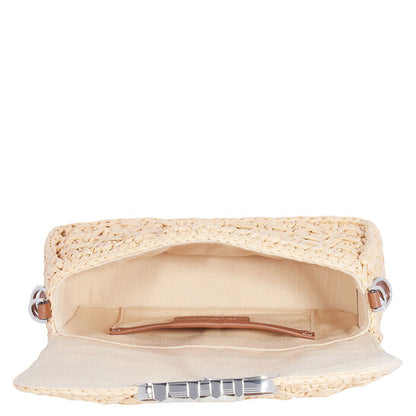 Ladies Parker Medium Woven Straw Shoulder Bag