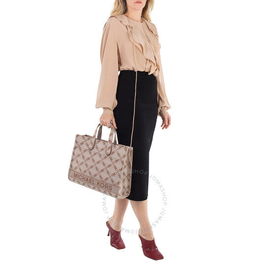Michael Kors, Large Gigi Empire Logo Jacquard Tote Bag