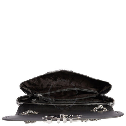 حقيبة كتف باركر من الجلد المنقوش بنقشة جلد الثعبان من مايكل كورس