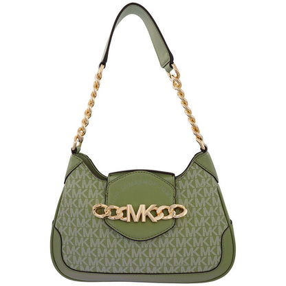 Michael Kors, Signature Logo-print Small Hally Shoulder Bag - Light Sage