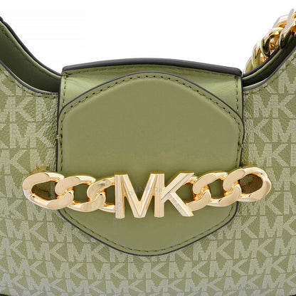 Michael Kors, Signature Logo-print Small Hally Shoulder Bag - Light Sage