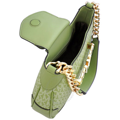 Michael Kors, Signature Logo-print Small Hally Shoulder Bag - Light Sage