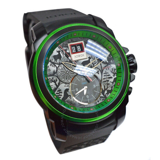 Michel Jordi, Mega Icon Spicy Quartz Black Dial Men's Watch