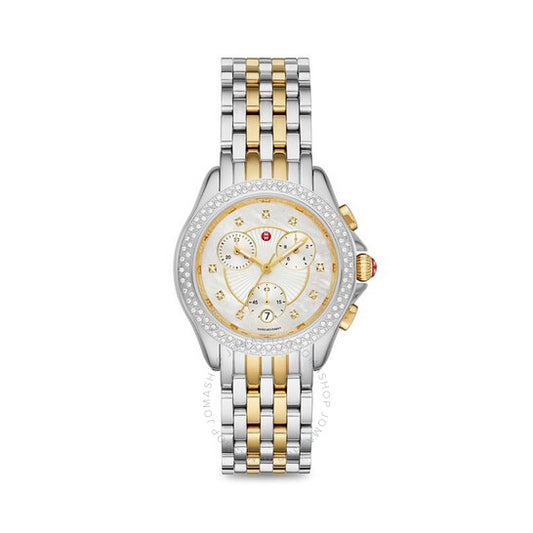Michele, Belmore Chronograph Quartz Diamond Silver Dial Ladies Watch