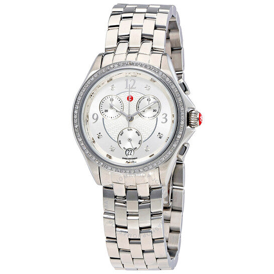 Michele, Belmore Chronograph Silver Dial Ladies Watch