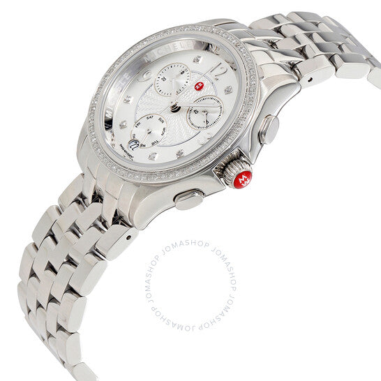 Michele, Belmore Chronograph Silver Dial Ladies Watch