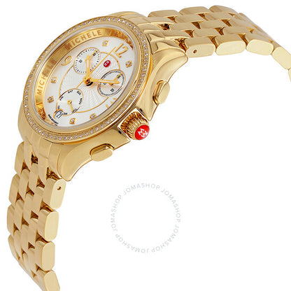 Michele, Belmore Chronograph White Dial Ladies Watch
