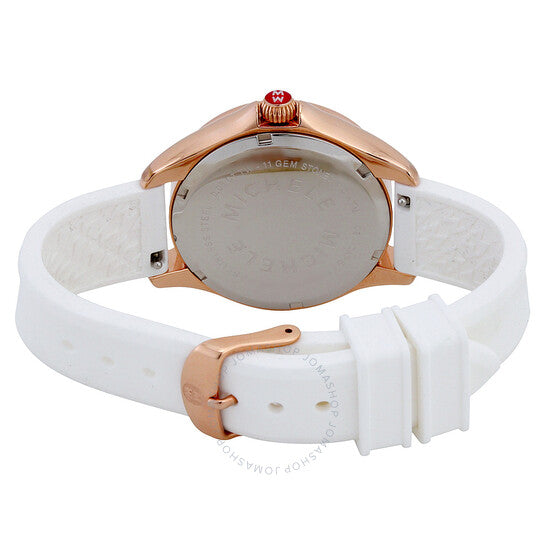 ميشيل، ساعة كيب صن راي للسيدات بمينا من السيليكون الأبيض