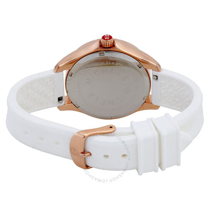 ميشيل، ساعة كيب صن راي للسيدات بمينا من السيليكون الأبيض