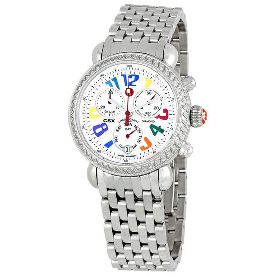 Michele, Carousel CSX Diamond Bezel Ladies Watch
